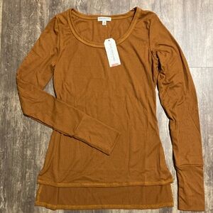 Earthbound Trading Long Sleeve T-shirt Bronze NWT